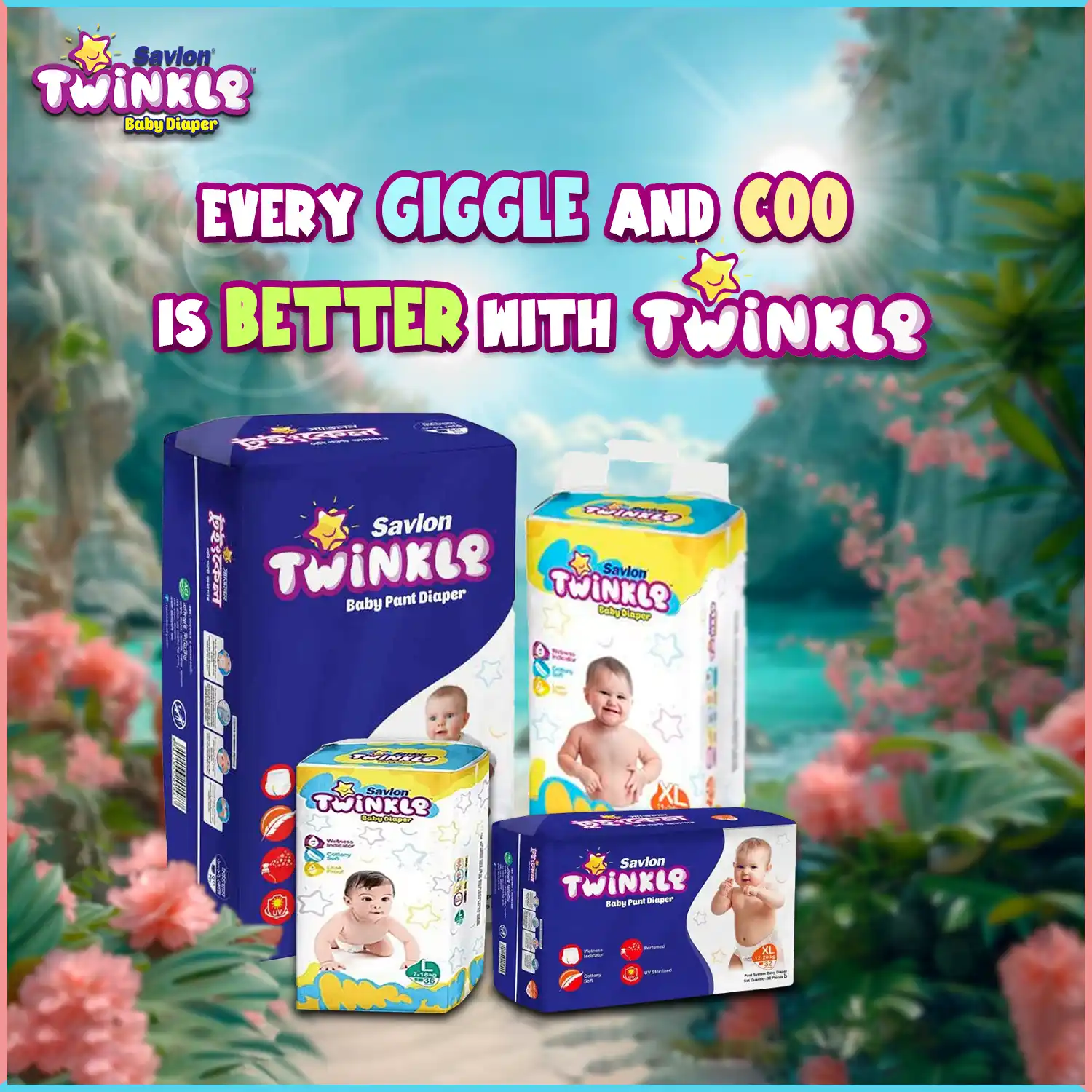 Twinkle Baby Pants Diaper (12-20Kg) - XL